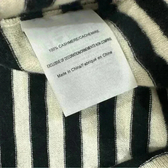 Tory Burch Iberia 💯% Cashmere Embellished Sweater size large - Picture 6 of 8